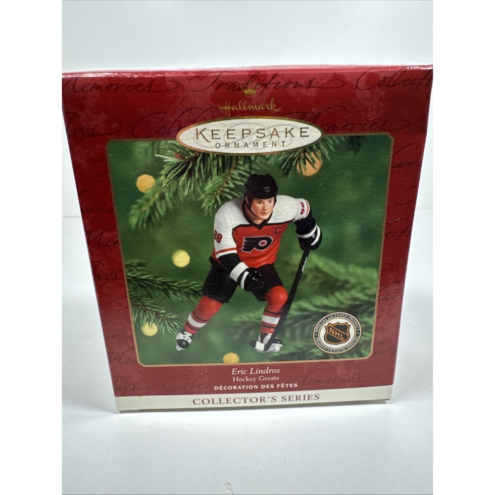 New in Box 2000 Hallmark Keepsake Ornament Eric Lindros Hokey-10-13-89